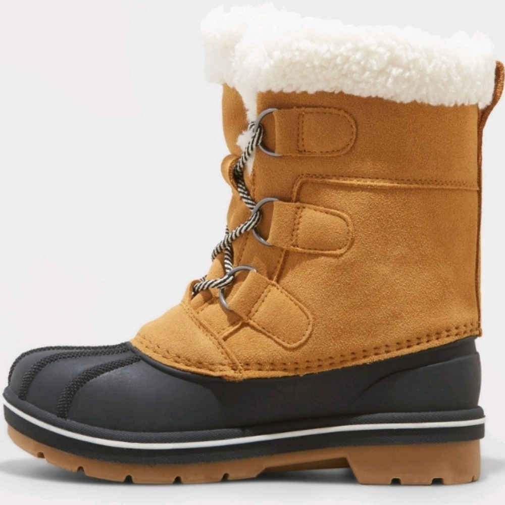 Kids' Kit Lace-Up Winter Boots - Cat & Jack. Size 1.